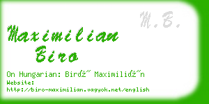 maximilian biro business card